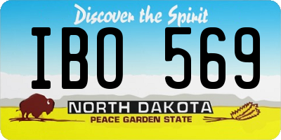 ND license plate IBO569