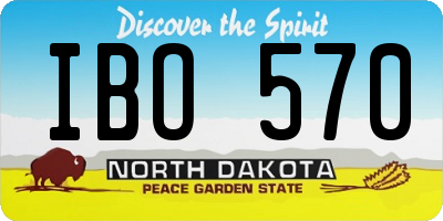 ND license plate IBO570