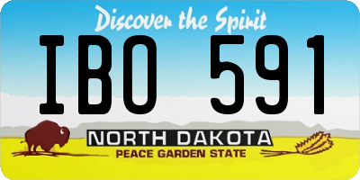ND license plate IBO591