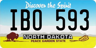 ND license plate IBO593