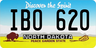 ND license plate IBO620