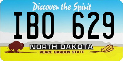 ND license plate IBO629