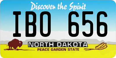 ND license plate IBO656