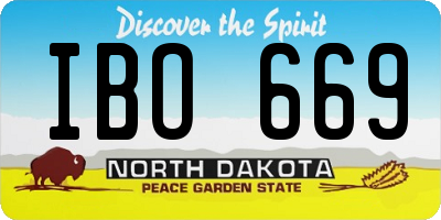 ND license plate IBO669