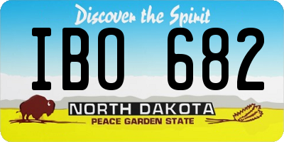 ND license plate IBO682
