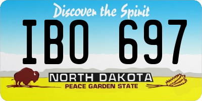 ND license plate IBO697