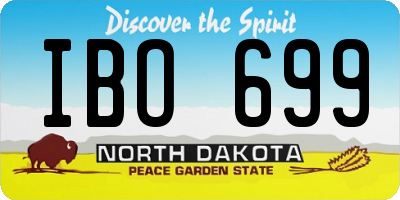 ND license plate IBO699