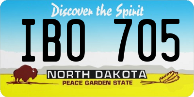 ND license plate IBO705