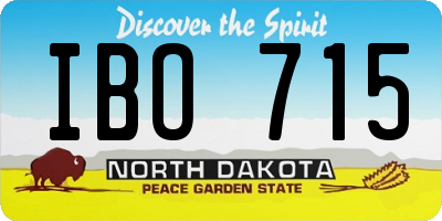 ND license plate IBO715