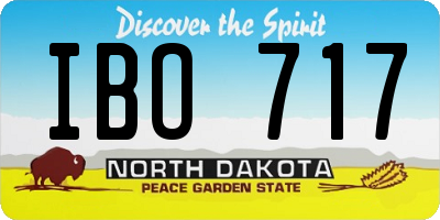 ND license plate IBO717