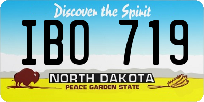 ND license plate IBO719
