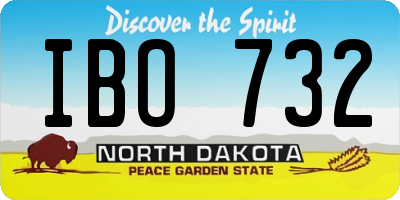 ND license plate IBO732