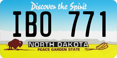 ND license plate IBO771