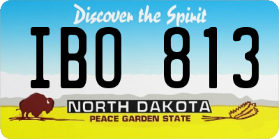 ND license plate IBO813