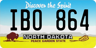 ND license plate IBO864