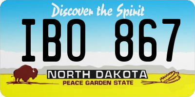 ND license plate IBO867
