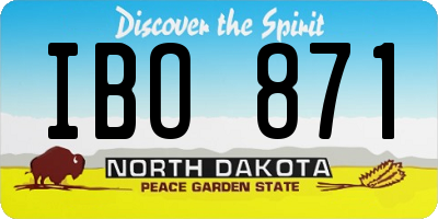 ND license plate IBO871