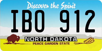 ND license plate IBO912
