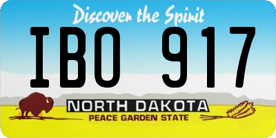 ND license plate IBO917