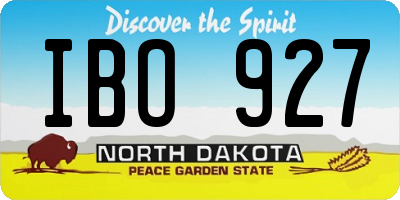 ND license plate IBO927