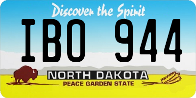 ND license plate IBO944