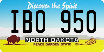 ND license plate IBO950