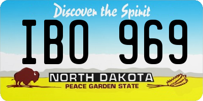 ND license plate IBO969