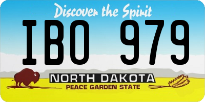 ND license plate IBO979