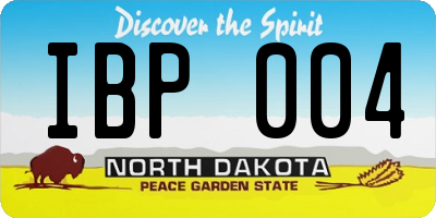 ND license plate IBP004