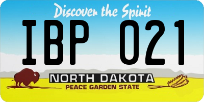 ND license plate IBP021