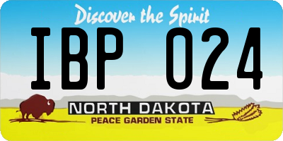 ND license plate IBP024
