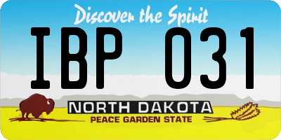 ND license plate IBP031