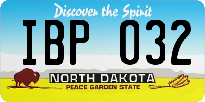 ND license plate IBP032