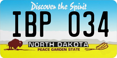 ND license plate IBP034