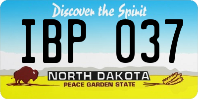 ND license plate IBP037