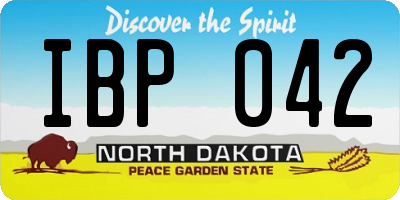 ND license plate IBP042