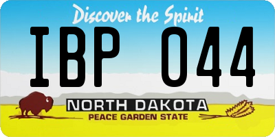 ND license plate IBP044