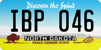 ND license plate IBP046