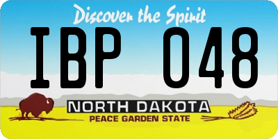 ND license plate IBP048