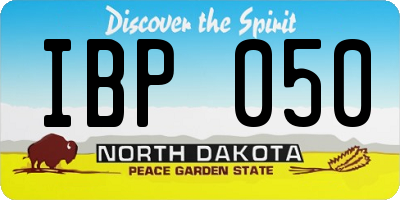 ND license plate IBP050