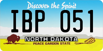 ND license plate IBP051
