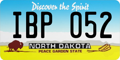 ND license plate IBP052