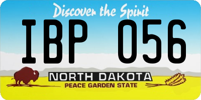 ND license plate IBP056