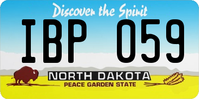 ND license plate IBP059