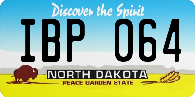 ND license plate IBP064