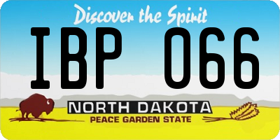 ND license plate IBP066