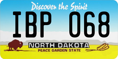 ND license plate IBP068