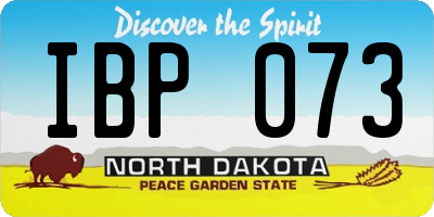 ND license plate IBP073