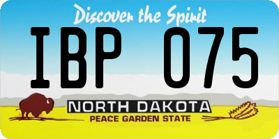ND license plate IBP075