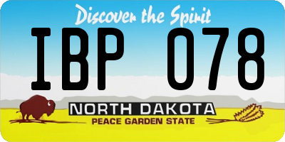 ND license plate IBP078